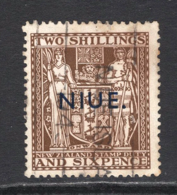 M17408 Niue 1941 SG79 - 2/6d marrón profundo. Solo G/FU. Foto 1 de 1