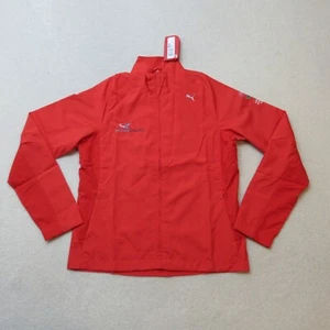 PUMA Track Jacket Womens UK 14 Red Full Zip England Athletics Top EU 42 NWT - Picture 1 of 8