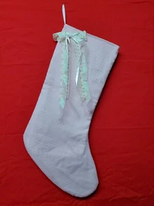 Christmas Stocking Pink Shabby Chic Vintage Lace Handmade 20" Fully Lined - Picture 1 of 10