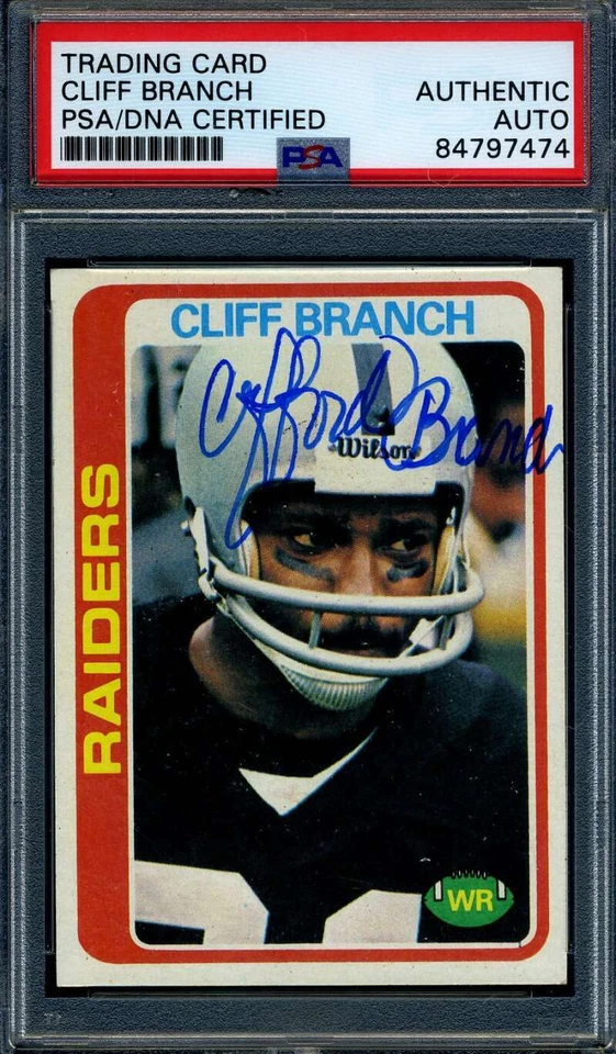 Cliff Branch PSA DNA Signed 1978 Topps Autograph - Image 1 of 1