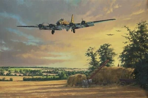 A Welcome Return by Anthony Saunders signed by two B-17 Pilots - Picture 1 of 1