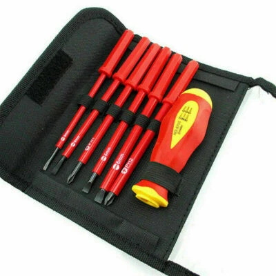 Electricians 7PCS Screwdriver Set Electrical Fully Insulated --Interchangeable - image 1 of 4