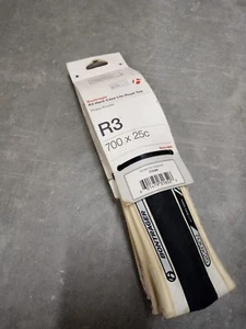 Bontrager R3 Hard Case Lite Cycling Road Tire 700 x 25 120 TPI 205 gr New White - Picture 1 of 4