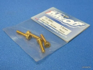 (Take Off TS-305G) M3x14 Alum Hex Socket Cap Screw 4pcs Gold Made in Japan - Picture 1 of 1
