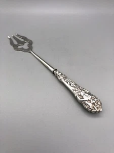 ART NOUVEAU STERLING SILVER HANDLED TOASTING FORK, CRISFORD & NORRIS, B'HAM 1898 - Picture 1 of 6