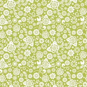 Fancy Free Floral Green by Lori Whitlock for Riley Blake, 1/2 yard cotton fabric - Picture 1 of 3