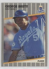 1989 Fleer Box Bottoms Gray Back George Brett #C-3 HOF
