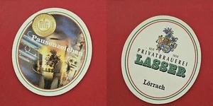 Lasser Lörrach Pausenzeichen Brauerei Bierdeckel Coaster Beermat - Picture 1 of 1