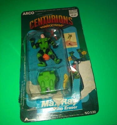 Borrador superior lápiz retro Centurions Max Ray vintage ARCO, 1986) SELLADO DE FÁBRICA Foto 1 de 4