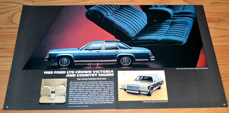 Ford Crown Victoria 1983 primer vistazo anuncio original concesionario anuncio impreso 83 Foto 1 de 1