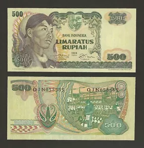INDONESIA 500 Rupiah 1968, P-109, Choice Original aUNC Grade, Running No's Avail - Picture 1 of 1