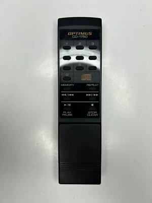Optimus CD-1750 CD Player Remote Control, Black - OEM - Image 1 of 2