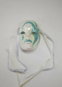 Mardi Gras Vintage Mask Signed By Jack Logan Ceramic /Porcelain - Picture 1 of 4