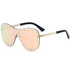 86012 C4 INTEGRAL FASHION SUNGLASSES METAL GOLD FRAME FIRE MIRROR LENS - Bild 1 von 4