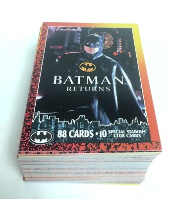 Juego completo de cartas coleccionables Batman Returns 1992 1-88 más 10 cartas de Stadium Club Foto 1 de 4
