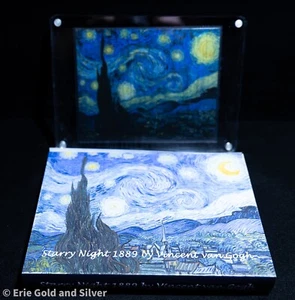 2025 The Starry Night 1889 by Vincent Van Gogh 1 oz Silver Coin in OGP - Picture 1 of 8