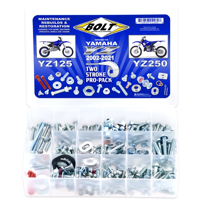 Pro Pack Factory Bolt Kit Yamaha YZ125/250 02-21 Nuts Screws Washers - Image 1 of 1