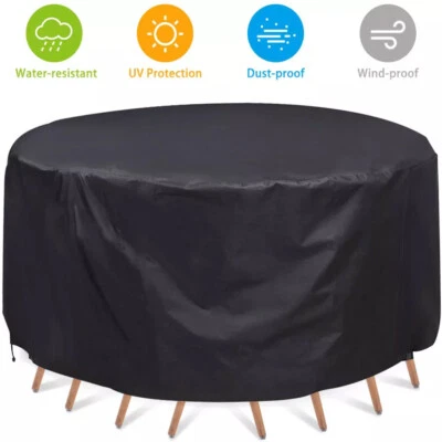 COLORLIFE-UK Round Furniture Cover Heavy Duty Waterproof for Outdoor Garden Patio Table/Chair