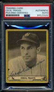 Cecil Travis PSA DNA Coa Signed 1941 Play Ball Original Autograph - Picture 1 of 1