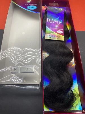 Cabello exterior 100 % humano DUVESSA_BALI_WAVE_WEAVING CABELLO 14"_#1B Foto 1 de 4