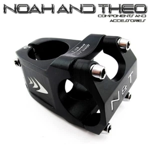 Bicycle 40mm Short Stem 28.6mm or 1-1/8" to 31.8mm Wave Road Handlebar MTB BLACK - Picture 1 of 2