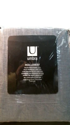 Umbra 1008184-1023 Holloway imitación lino panel individual, 84" x 54", FS Foto 1 de 3