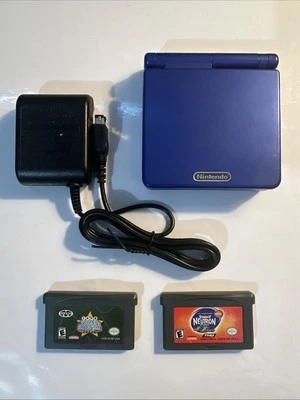 Nintendo Game Boy Advance SP Console - Cobalt Blue W/ Charger & Games - Tested - Image 1 of 4
