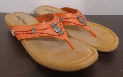 Sandalias Minnetonka Silverthorne para mujer talla 10 coral tanga chanclas sin cordones Foto 1 de 4
