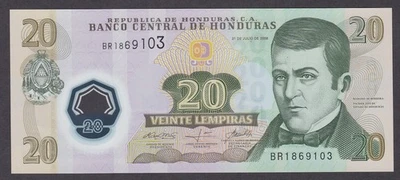 [UNC Polymer] 2008 Honduras 20 Lempiras P-95 [A09-1] - Image 1 of 2