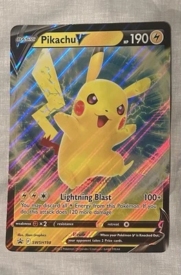 Pokémon Pikachu v TCG Oversized Promos SWSH198 Holo Jumbo Card - Image 1 of 2