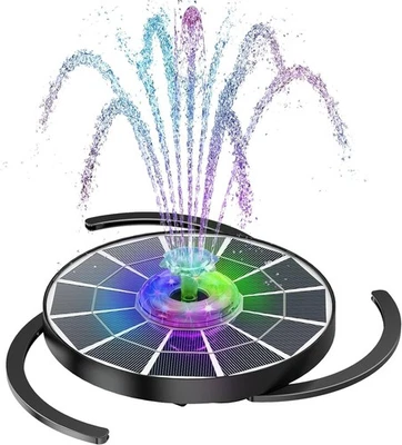 Fuente Solar Panel Vidrio - Modelo Actualización 2025 con Luces LED para Decoración Exterior Foto 1 de 4