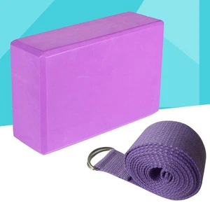 Juego de bloques de yoga y correas de yoga EVA cómodos bloques firmes con - Imagen 1 de 11