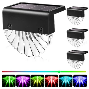 4-40x LED Solarleuchten Zaunleuchte Wandlampen Gartenleuchte Außen Treppen Lampe - Bild 1 von 12