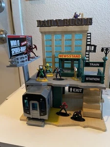 Marvel Spider-Man Daily Bugle Nano Scene INCLUDES: 1.65 Die-Cast Figures USED - Picture 1 of 6