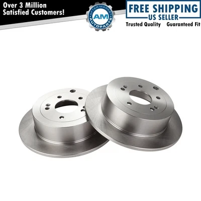 Rear Brake Rotors Set Solid For 2007-2009 Hyundai Santa Fe - Image 1 of 4