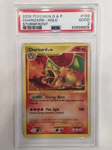 Pokemon Card PSA 2 Charizard Secret Rare Holo Stormfront 103/100 - Foto 1 di 2