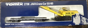 TOMIX N Scale #2736 Japan Railways Crane Car SO-80 Set w/Flat Car 1:160 NIB! - Picture 1 of 7