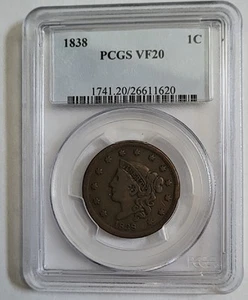 1838 1C PCGS SS 20 j5 - Bild 1 von 4