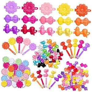 72 Pieces Self-Hinge Plastic Hair Clips: 80s 90s Cartoon Colorful Cute - Picture 1 of 7