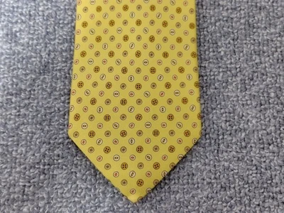 Salvatore Ferragamo Corbata todo el patrón Botón auténtico hecho en Italia... - Imagen 1 de 4