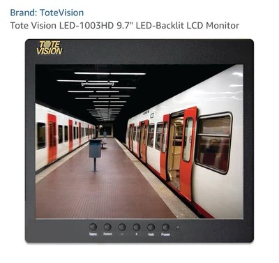 Tote Vision LED-1003HD 9.7" LED-Backlit LCD Monitor (no Power Cord Or Cables) - Image 1 of 4