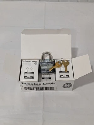 Master Lock Padlock: Laminated Steel, Keyed Different, 1-9/16" Wide Box of 6 #3 - Image 1 of 4
