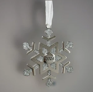 Wondershop Target SNOWFLAKE Christmas Ornament 2024 NEW SPARKLING SILVER - Picture 1 of 4