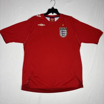 Umbro England Jersey Men's XL Red Away Soccer Shirt 2006 Football Performance - Image 1 of 4