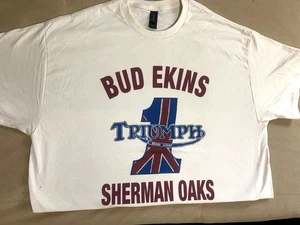 Camiseta vintage Bud Ekins Triumph Sherman Oaks XL para hombre - Imagen 1 de 4
