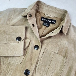 BB Dakota Jacke Damen Medium hellbraun Wildleder Leder Western Style Druckknopf  - Bild 1 von 9