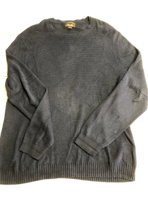 Tasso Elba Sweater Mens XL Navy Blue Supima Cotton Crewneck Knit Pullover Casual - Image 1 of 4