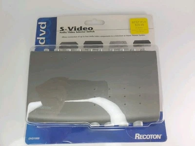 Recoton 4-Way S-Video Audio/Video Selector Switch Ps1 Ps2 N64 Dvd Xbox Gaming - Image 1 of 4