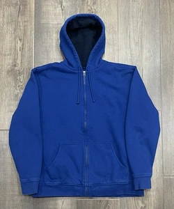 LL Bean Katahdin Iron Works Sherpa-gefütterter Hoodie Sweatshirt mit durchgehendem Reißverschluss passt XL - Bild 1 von 8