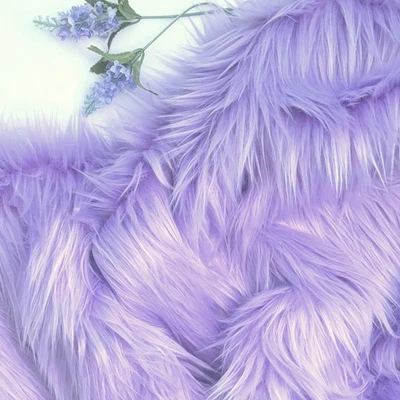 Bianna Lavender Mohair Faux Fur Fabric 60" Wide Craft Sewing Costume Fursuit ... - Image 1 of 4